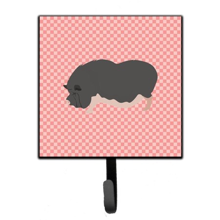 Jensendistributionservices Vietnamese Pot-Bellied Pig Pink Check Leash or Key Holder MI1655965